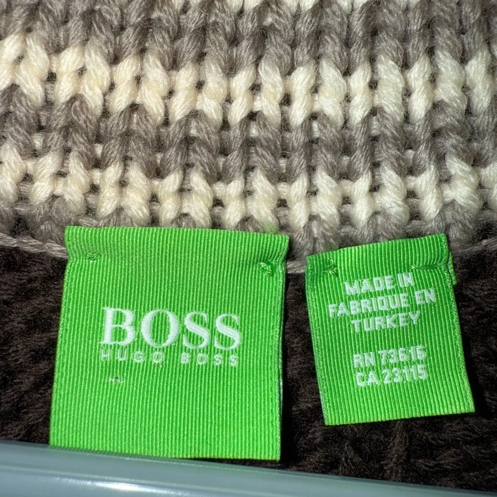 BOSS by Hugo Boss men's 100% Virgin Wool cardigan sweater Size L (Defective)